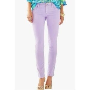 Lilly Pulitzer Worth skinny jeans pants lavender iced lilac 4